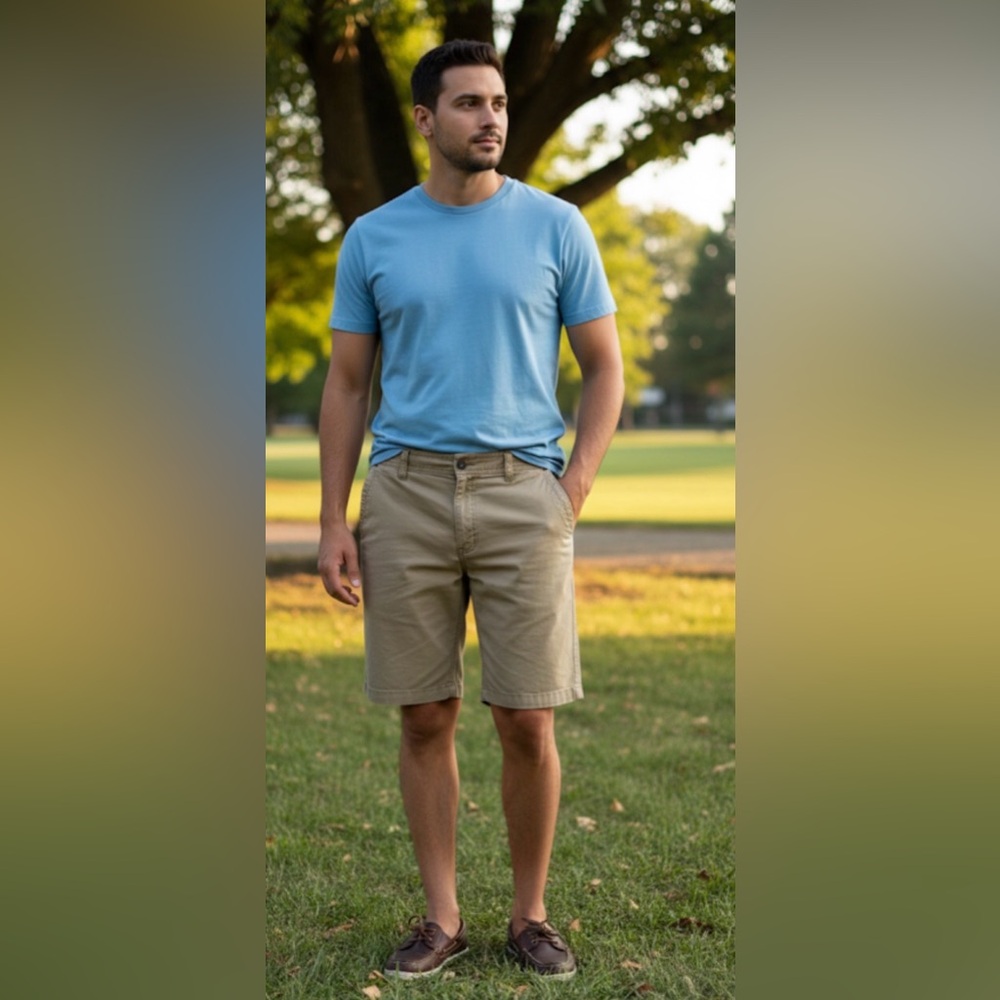 Swiss Tech Men's Khaki Flat Front Shorts